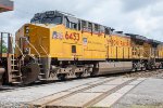 UP 6453 trails on an eastbound freight